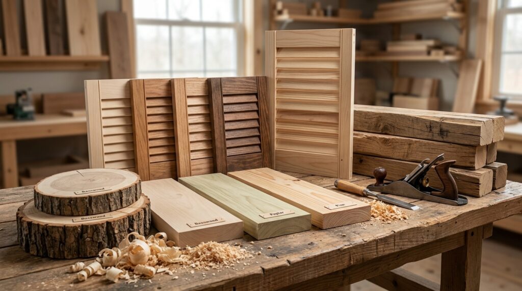 What Are Wood Shutters Made From